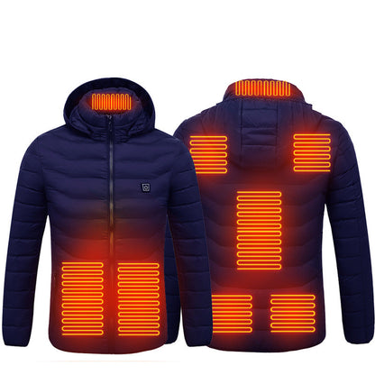 "Chaqueta Térmica para Hombre y Mujer con Calefacción Eléctrica – Abrigo Acolchado con Capucha, Cortaviento e Impermeable para Invierno Extremo"