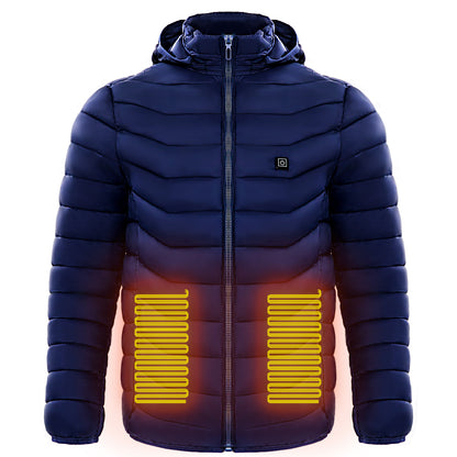 "Chaqueta Térmica para Hombre y Mujer con Calefacción Eléctrica – Abrigo Acolchado con Capucha, Cortaviento e Impermeable para Invierno Extremo"