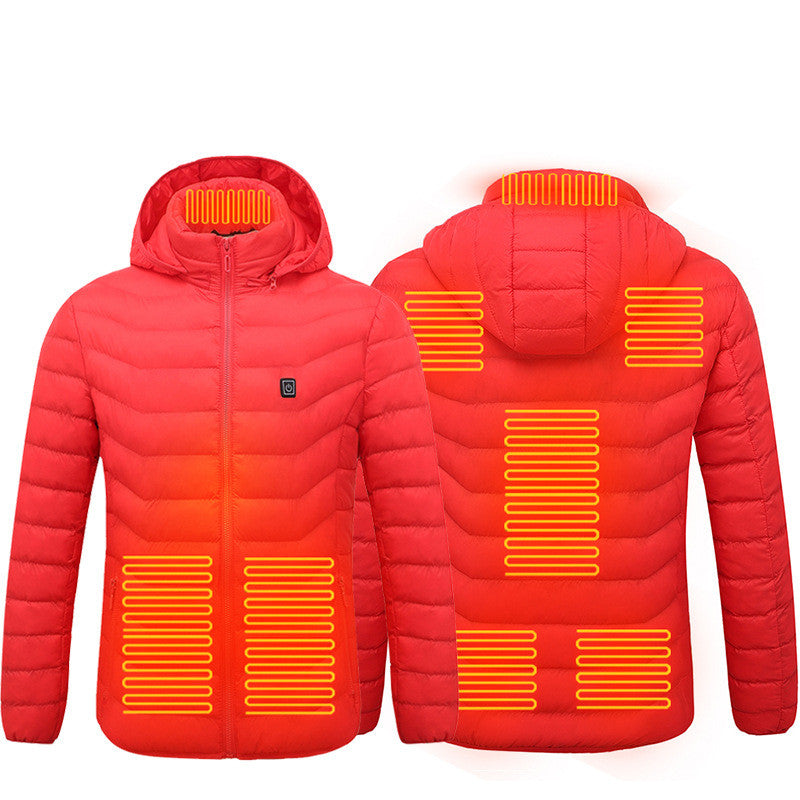 "Chaqueta Térmica para Hombre y Mujer con Calefacción Eléctrica – Abrigo Acolchado con Capucha, Cortaviento e Impermeable para Invierno Extremo"