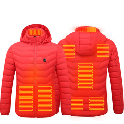"Chaqueta Térmica para Hombre y Mujer con Calefacción Eléctrica – Abrigo Acolchado con Capucha, Cortaviento e Impermeable para Invierno Extremo"