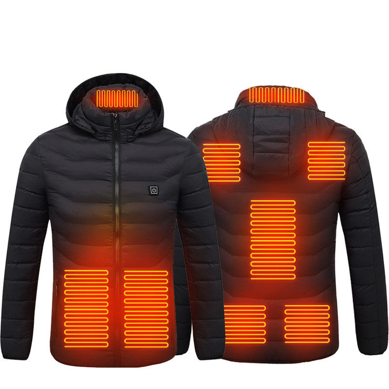 "Chaqueta Térmica para Hombre y Mujer con Calefacción Eléctrica – Abrigo Acolchado con Capucha, Cortaviento e Impermeable para Invierno Extremo"